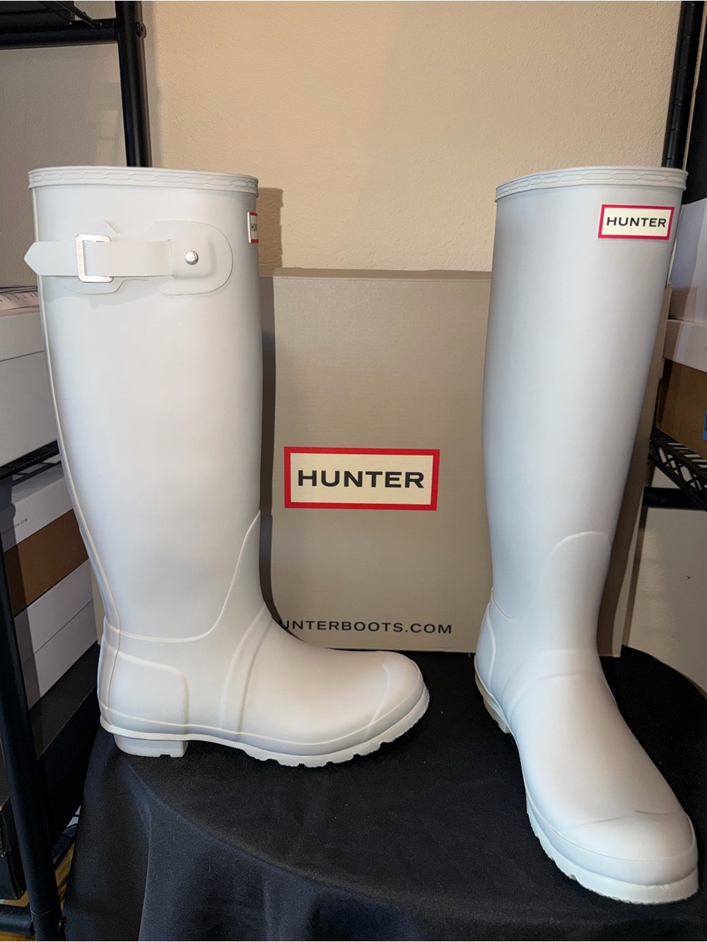 Hunter ❤️🔥 Original Tall Light grey Rain Boots - Picture 2 of 10